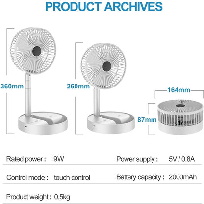 BREEZE™  High Speed Rechargeable Table Desk Fan