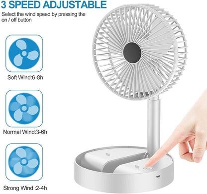 BREEZE™  High Speed Rechargeable Table Desk Fan